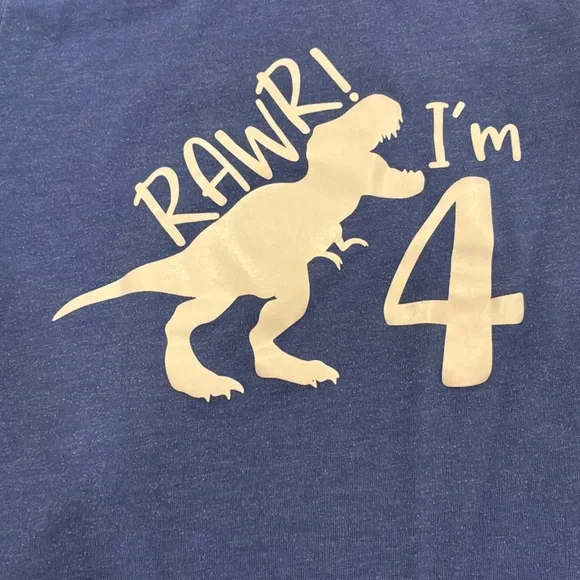 'RAWR! I'm 4' Dinosaur Tee - Picture 3 of 4